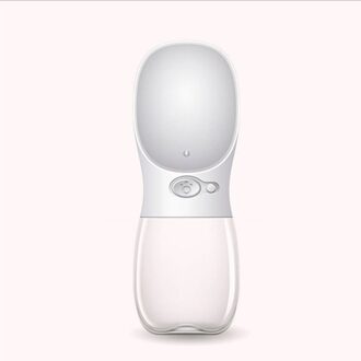 Hond Waterfles Draagbare Drinken Feeder Voor Kat Honden Outdoor Reizen Lekkage-Proof Puppy Water Dispenser Kom Huisdier levert wit / 340ml