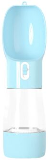 Hond Waterfles Draagbare Voor Reizen Water Dispenser Met Voedsel Container Hond Kom Для Собак Миска Для Кошки Миска для Собак Blauw