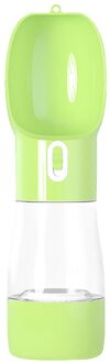 Hond Waterfles Draagbare Voor Reizen Water Dispenser Met Voedsel Container Hond Kom Для Собак Миска Для Кошки Миска для Собак groen