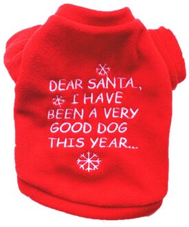 Hond Winter Kerst Print Pluche Kleding Hond Lange Mouw Top A / L