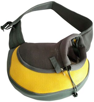 Hond Zak Huisdier Puppy Carrier Outdoor Tas Reizen Hond Schoudertas Mesh Oxford Single Comfort Sling Handtas Tote Pouch Hond kat Zak geel / S