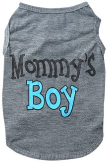 Hond Zomer Katoenen Kleding Mama Jongen Ademende Shirts Puppy T-Shirt Voor Kleine Honden Huisdier Kostuum Puppy Kleding Voor Dagelijks dragen grijs / XS