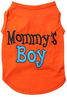 Hond Zomer Katoenen Kleding Mama Jongen Ademende Shirts Puppy T-Shirt Voor Kleine Honden Huisdier Kostuum Puppy Kleding Voor Dagelijks dragen oranje / L