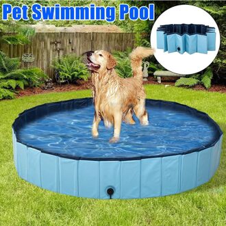 Hond Zwembad Opvouwbare Hond Zwembad Huisdier Bad Zwemmen Bad Bad Pet Inklapbare Baden Zwembad Voor Honden Katten Kids blauw / 30X10CM