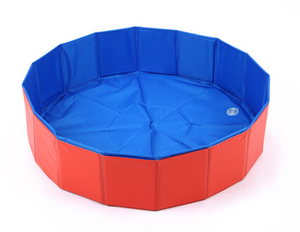 Hond Zwembad Opvouwbare Huisdier Bad Zwembad Draagbare Inklapbare Hond Zwembad Huisdier Baden Bad Zwembad Voor Honden Katten Reinigen Huisdier levert blauw rood / 60x20