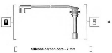Honda Bougiekabelset MSK817