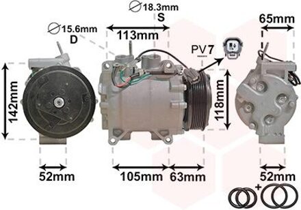 Honda COMPRESSOR ACCORD7/ESTATE 20i/24i 03 2500K238