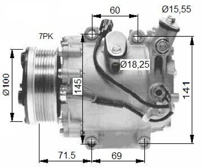 Honda Compressor, airconditioning 32491