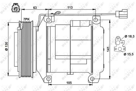 Honda Compressor, airconditioning 32881