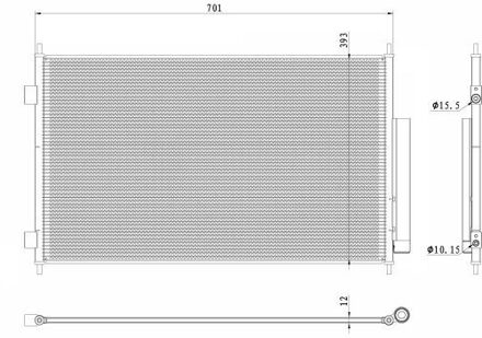 Honda Condensor, airconditioning 350426