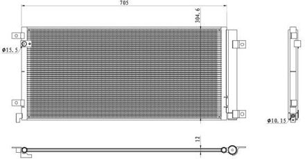 Honda Condensor, airconditioning 350494