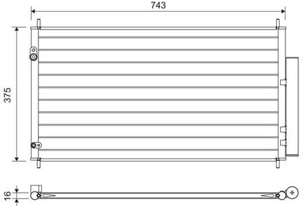 Honda Condensor, airconditioning 822606