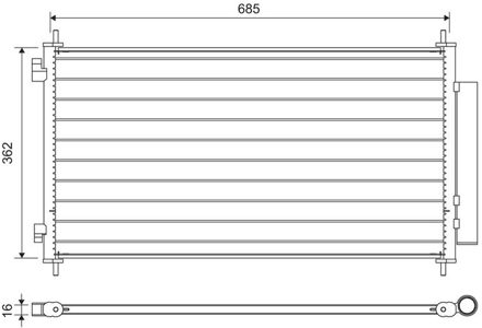 Honda Condensor, airconditioning 822734