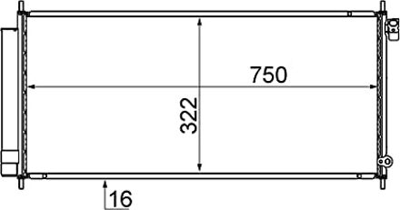 Honda Condensor, airconditioning AC717000S