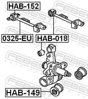 Honda Draagarmrubber HAB018