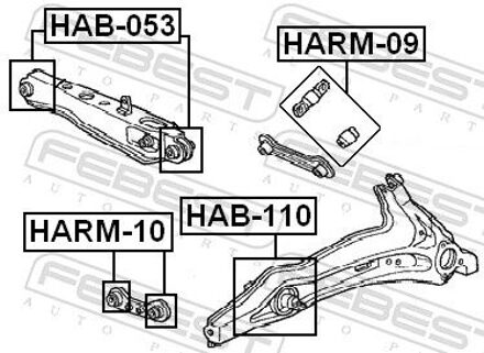 Honda Draagarmrubber HAB053