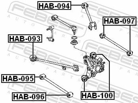 Honda Draagarmrubber HAB094