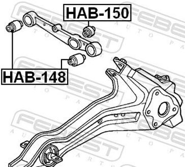 Honda Draagarmrubber HAB148