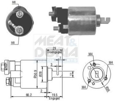 Honda Magneetschakelaar, startmotor 46052