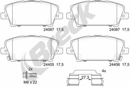 Honda Remblokkenset, schijfrem 240870070110