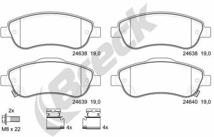 Honda Remblokkenset, schijfrem 246380070100
