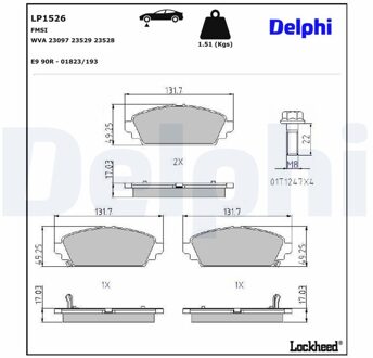 Honda Remblokkenset, schijfrem LP1526