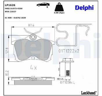 Honda Remblokkenset, schijfrem LP1626