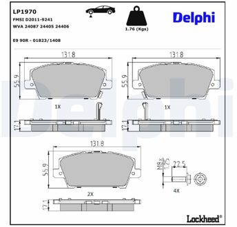 Honda Remblokkenset, schijfrem LP1970
