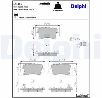 Honda Remblokkenset, schijfrem LP1971