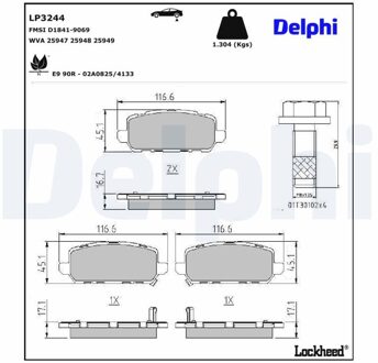 Honda Remblokkenset, schijfrem LP3244