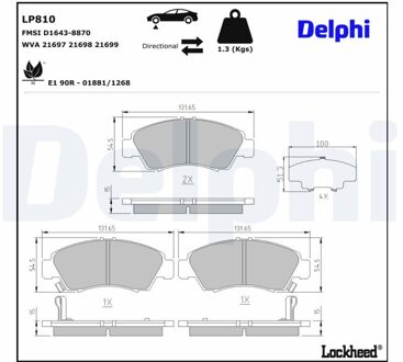 Honda Remblokkenset, schijfrem LP810