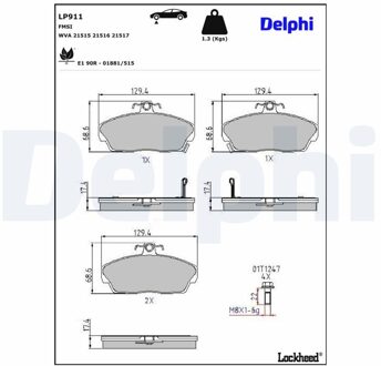 Honda Remblokkenset, schijfrem LP911