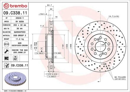 Honda Remschijf 09C33811