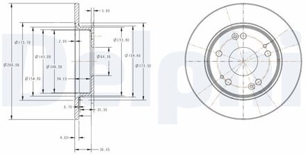 Honda Remschijf BG4118C