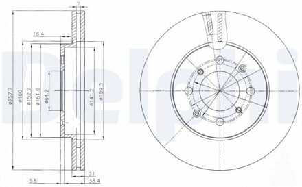 Honda Remschijf BG4148C
