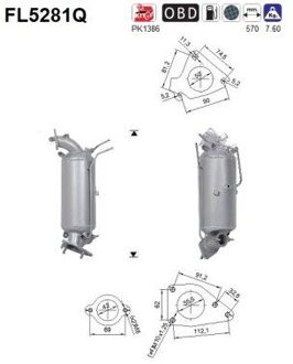 Honda Roetfilter, uitlaatinstallatie FL5281Q