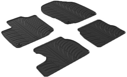 Honda Rubbermatten passend voor Honda Civic Diesel 2012-2017 (T profiel 4-delig + montageclips)