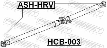 Honda Voering, cardanasmiddenvoering HCB003