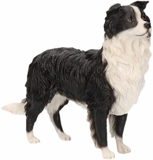 Honden beeldje - Border Collie - 14 cm - beelden hond Multi