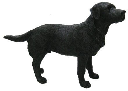 Honden beeldje Labrador zwart 14 cm - Beeldjes Multikleur