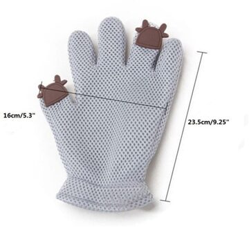 Honden Handschoen Borstel Handschoen Grooming Huisdieren Katten Kam Haar Zelfreinigende Remover gants giet chien cepillo perro Grijs