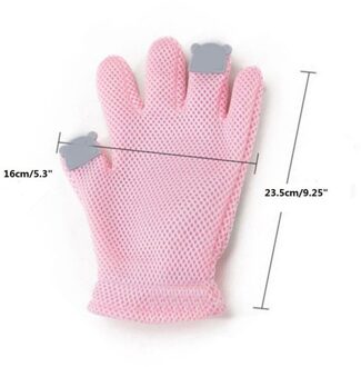 Honden Handschoen Borstel Handschoen Grooming Huisdieren Katten Kam Haar Zelfreinigende Remover gants giet chien cepillo perro Roze