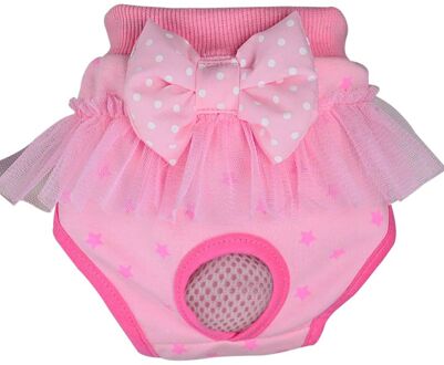 Honden Shorts Wasbaar Ademend Fysiologische Broek Voor Vrouwelijke Mannelijke Honden Herbruikbare Luier Huisdier Producten Hond Levert roze / S