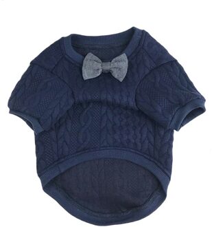 Honden Trui Warme Kleding Voor Franse Bulldog Pug Hond Winter Gentleman Boog Dikke Hond Gebreide Haar Kleine Huisdier Kleding