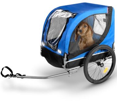 Hondenfietskar - max. 40 KG - Fietskar Hond - Hondenkar Opvouwbaar - Regenhoes - Blauw Multikleur