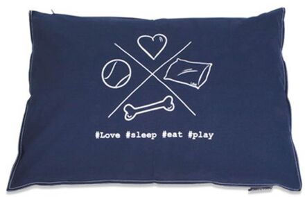 Hondenkussen Cross Donkerblauw - 100 x 70cm