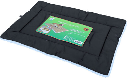 Hondenmat/ligkussen Cozy Duo antraciet / wit 88 x 55 x 3 cm