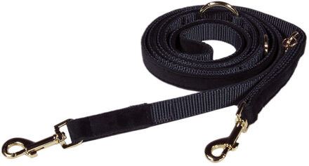 Hondenriem Kentucky Velvet 200cm Small Zwart, 200 CM in zwart