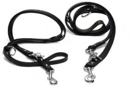 Hondenriem - Leer - Zwart - M - 200 x 1,8 cm