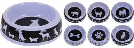 Hondenvoerbak kunststof 18cm verschillende